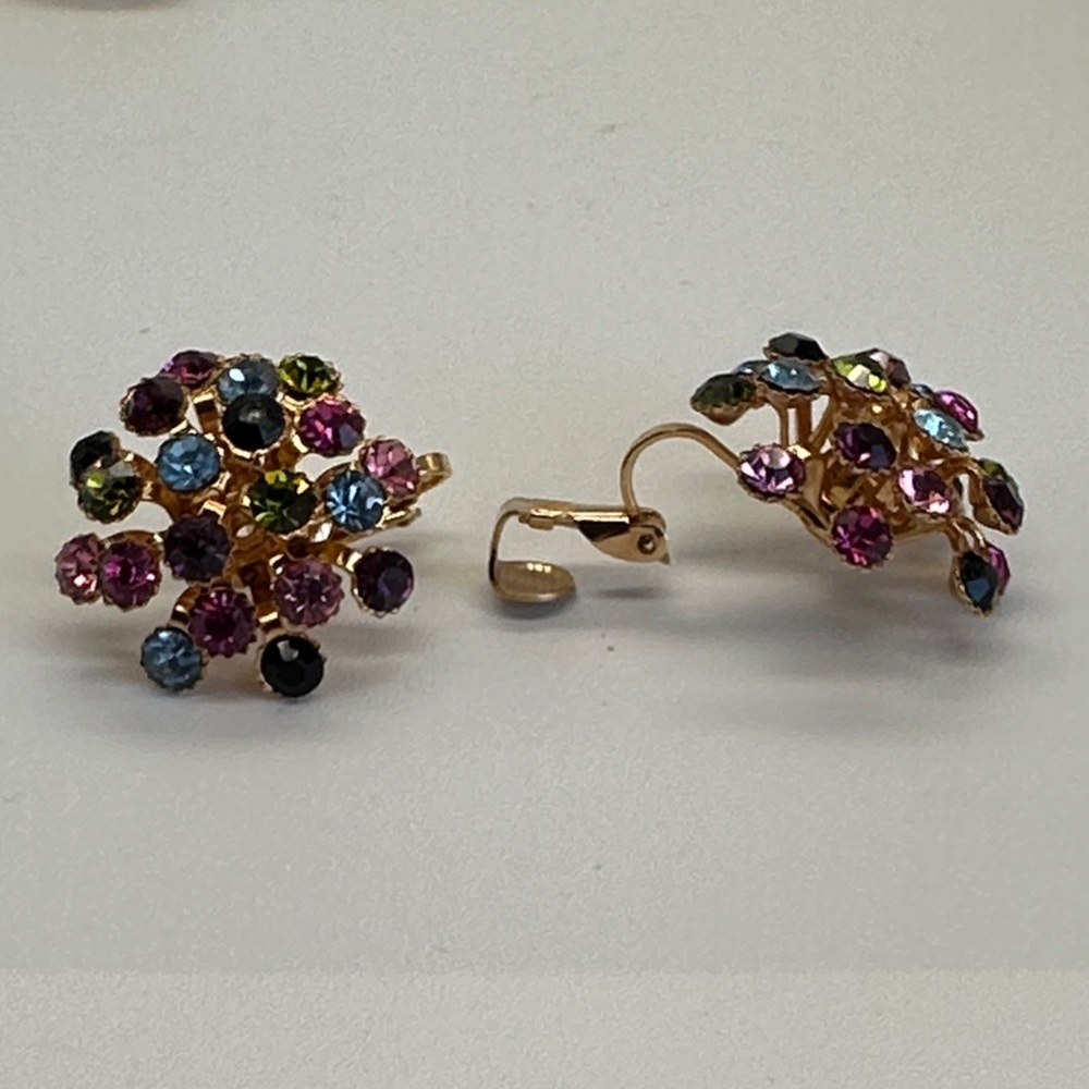 1960’s rhinestone Sputnik style Earrings